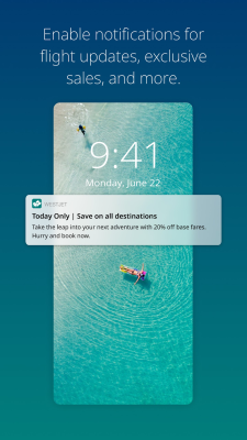 Capture d'écran de l'application WestJet - #7