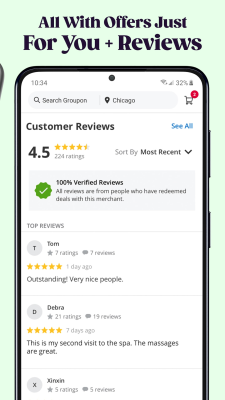 Capture d'écran de l'application Groupon - #8