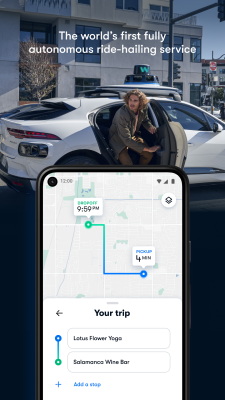 Capture d'écran de l'application Waymo One - #1