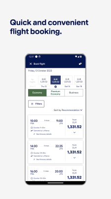Capture d'écran de l'application Lufthansa - #8