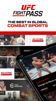 Capture d'écran de l'application UFC - #1