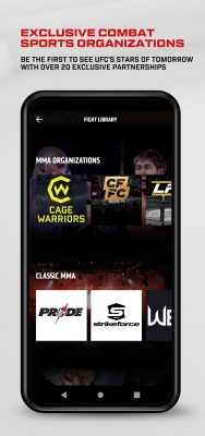 Capture d'écran de l'application UFC - #5