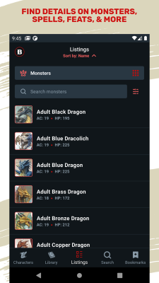 Capture d'écran de l'application D&D Beyond - #7