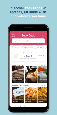 Capture d'écran de l'application SuperCook - Recipe Generator - #2