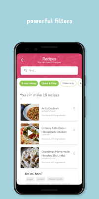 Capture d'écran de l'application SuperCook - Recipe Generator - #3