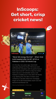 Capture d'écran de l'application CricRocket - #3