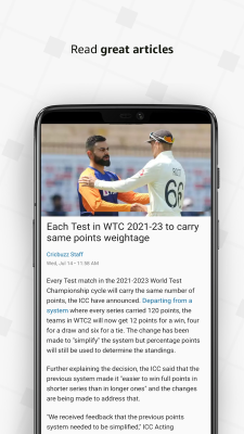 Capture d'écran de l'application Cricbuzz - #4