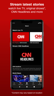 Capture d'écran de l'application CNN - #3