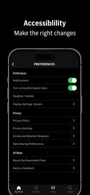 Capture d'écran de l'application AP News - #8