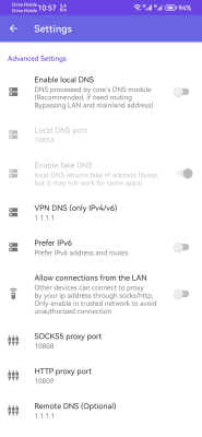 Capture d'écran de l'application Shadowrocket - #7