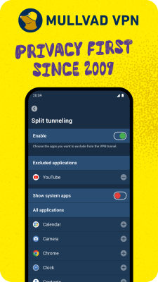 Capture d'écran de l'application Mullvad VPN - #6