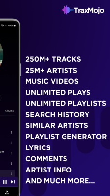 Capture d'écran de l'application TraxMojo Music Streaming - #4