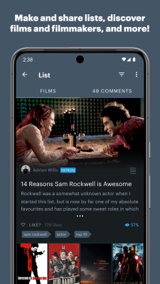 Capture d'écran de l'application Letterboxd - #6