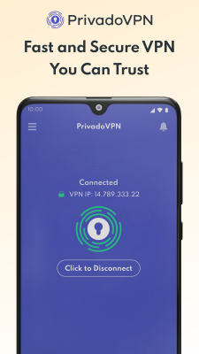 Capture d'écran de l'application PrivadoVPN - #1