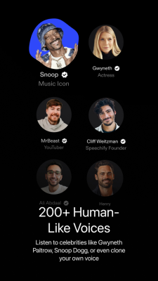 Capture d'écran de l'application Speechify - #3