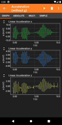 Capture d'écran de l'application phyphox - #2