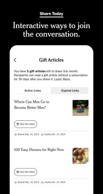 Capture d'écran de l'application The New York Times - #8