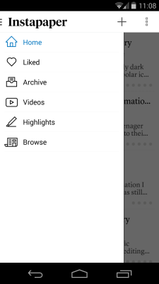 Capture d'écran de l'application Instapaper - #6