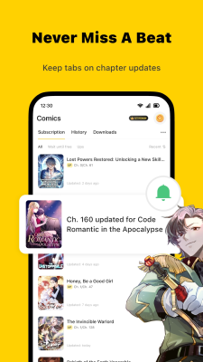 Capture d'écran de l'application WebComics - #5