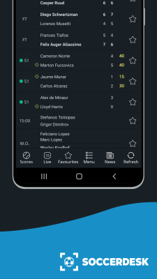 Capture d'écran de l'application Livescore by SoccerDesk - #2