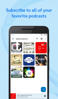 Capture d'écran de l'application AntennaPod - #1