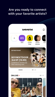 Capture d'écran de l'application Weverse - #2