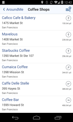 Capture d'écran de l'application AroundMe - #2