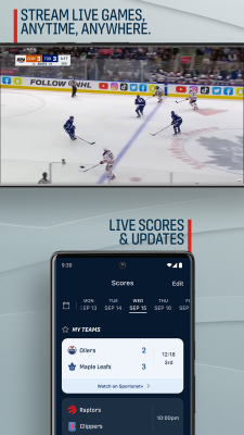Capture d'écran de l'application Sportsnet - #2