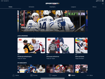 Capture d'écran de l'application Sportsnet - #6