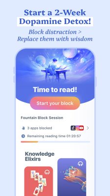 Capture d'écran de l'application Fountain: Daily Book Summaries - #3
