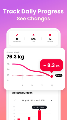 Capture d'écran de l'application JustFit - Lazy Workout - #5