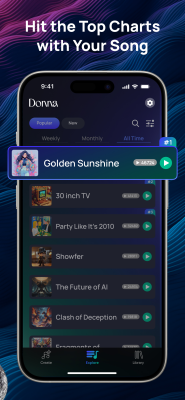 Capture d'écran de l'application Donna AI Song & Music Maker - #5