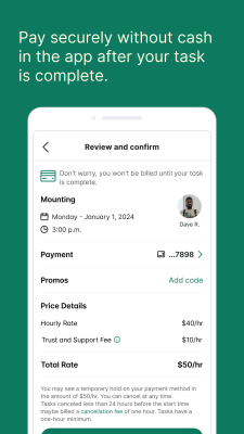Capture d'écran de l'application Taskrabbit - #6