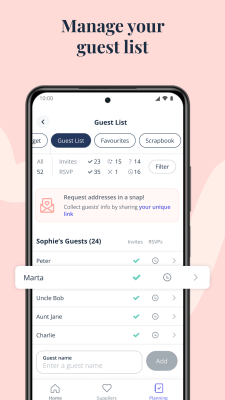 Capture d'écran de l'application Bridebook - #6
