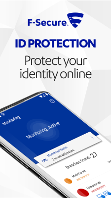 Capture d'écran de l'application F-Secure ID PROTECTION - #1