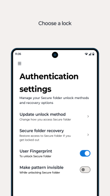 Capture d'écran de l'application Moto Secure folder - #3