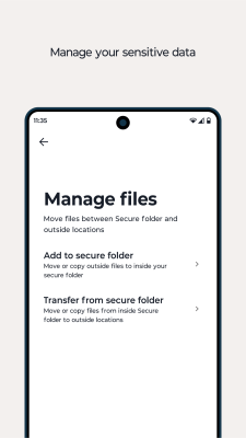 Capture d'écran de l'application Moto Secure folder - #4