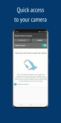 Capture d'écran de l'application Shake Flashlight & Camera - #2