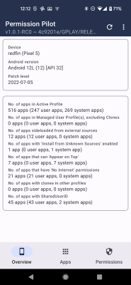 Capture d'écran de l'application Permission Pilot - #8