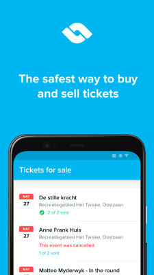 Capture d'écran de l'application TicketSwap - #1