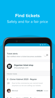 Capture d'écran de l'application TicketSwap - #3
