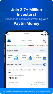 Capture d'écran de l'application Paytm Money - #1