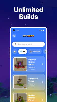 Capture d'écran de l'application HypeCraft - #1