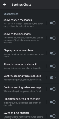 Capture d'écran de l'application JTelegram+ - #3