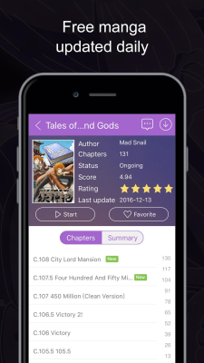 Capture d'écran de l'application MangaZone - #2