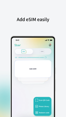 Capture d'écran de l'application 5ber.eSIM - #4