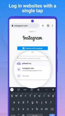 Capture d'écran de l'application pCloud Pass - #8