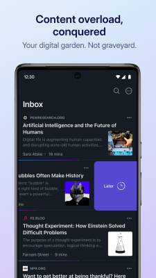 Capture d'écran de l'application Readwise Reader - #5