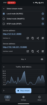 Capture d'écran de l'application ScreenStream - #1