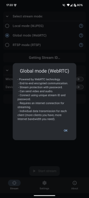 Capture d'écran de l'application ScreenStream - #7